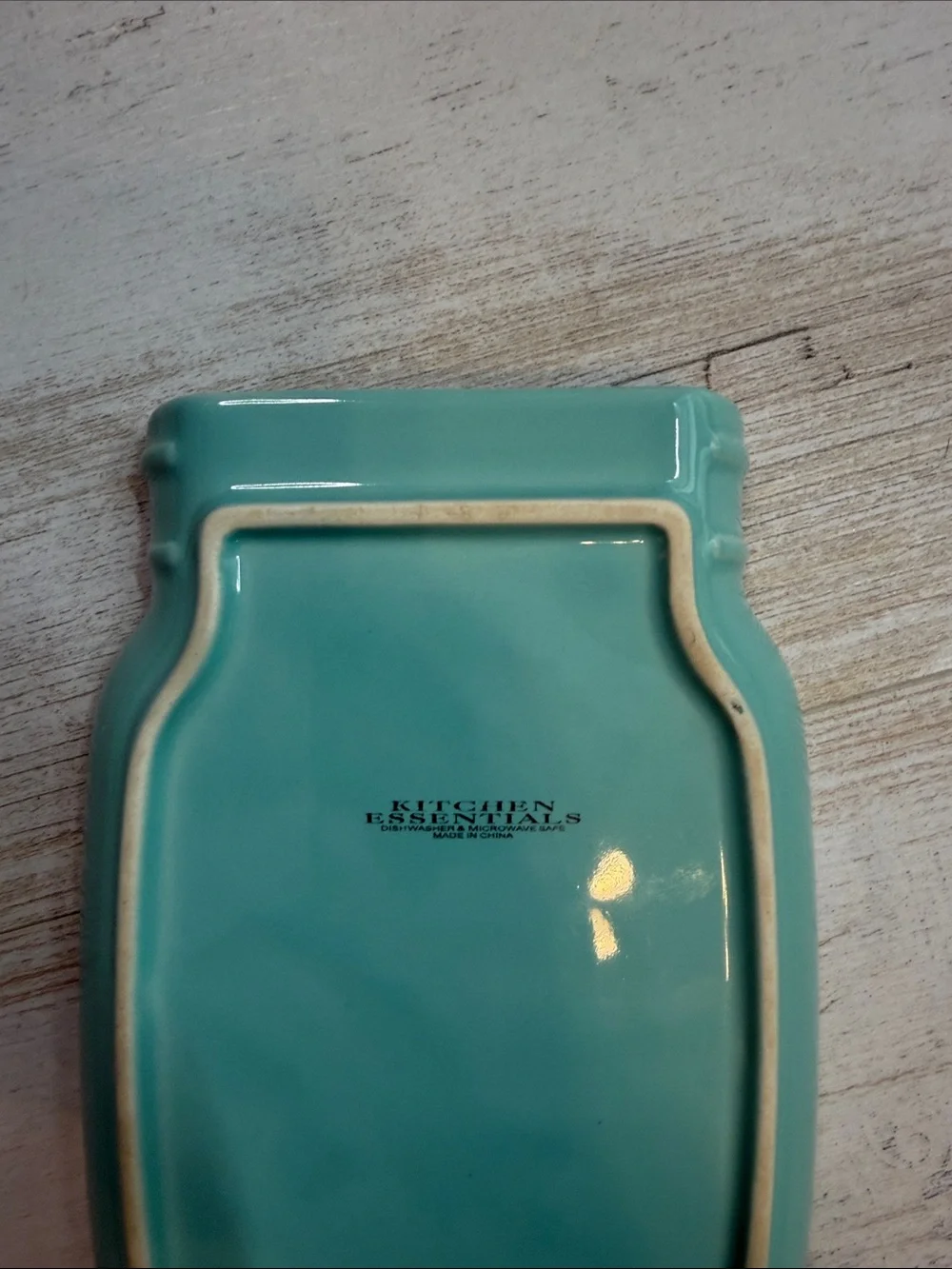 Kitchen Essentials Teal Mason Jar Spoon Holder